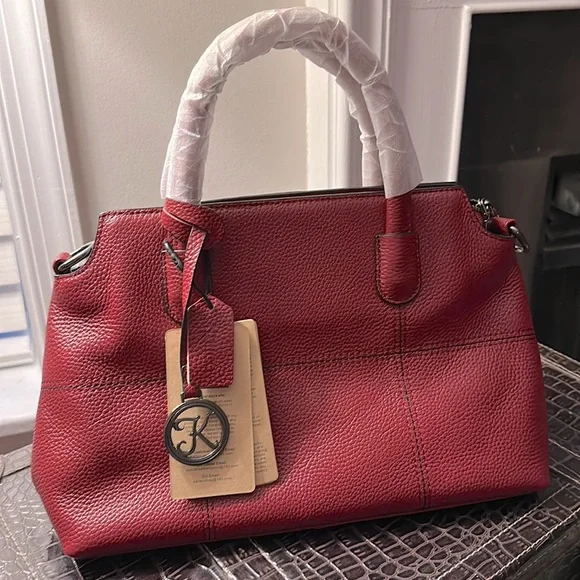 *NWT* LEATHER Handbag by Kattee - Picture 1 of 9